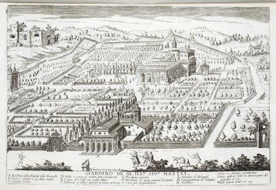 Ansicht der Gärten der Villa Mattei von Giovanni Domenico de